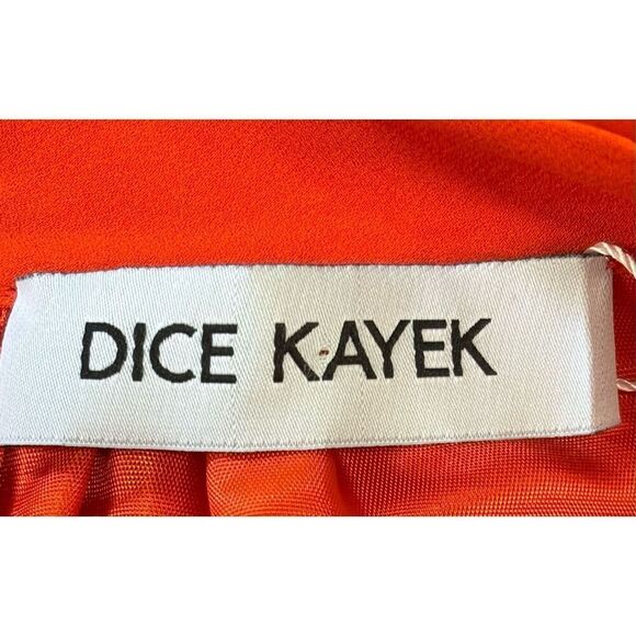 DICE KAYEK Ruffled Mini Dress in Burnt Orange NWT Size 36/ US 4 - Picture 6 of 9